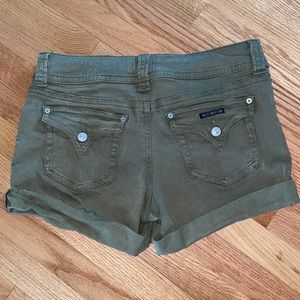 Army green Hudson jean shorts